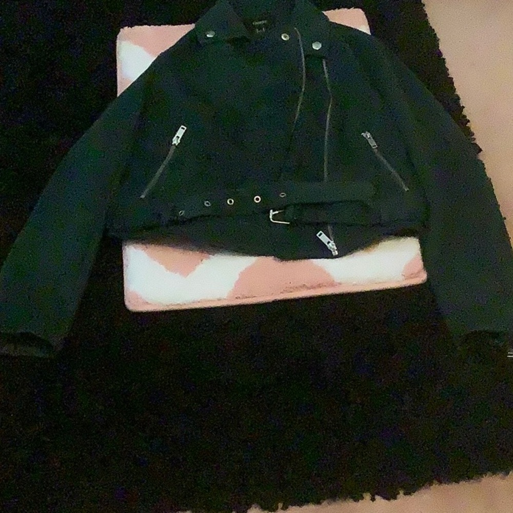 Women’s Forever 21 Forest Green Suede Moto Jacket